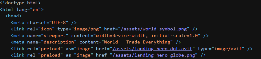 World.xyz's source code. Source: world.xyz